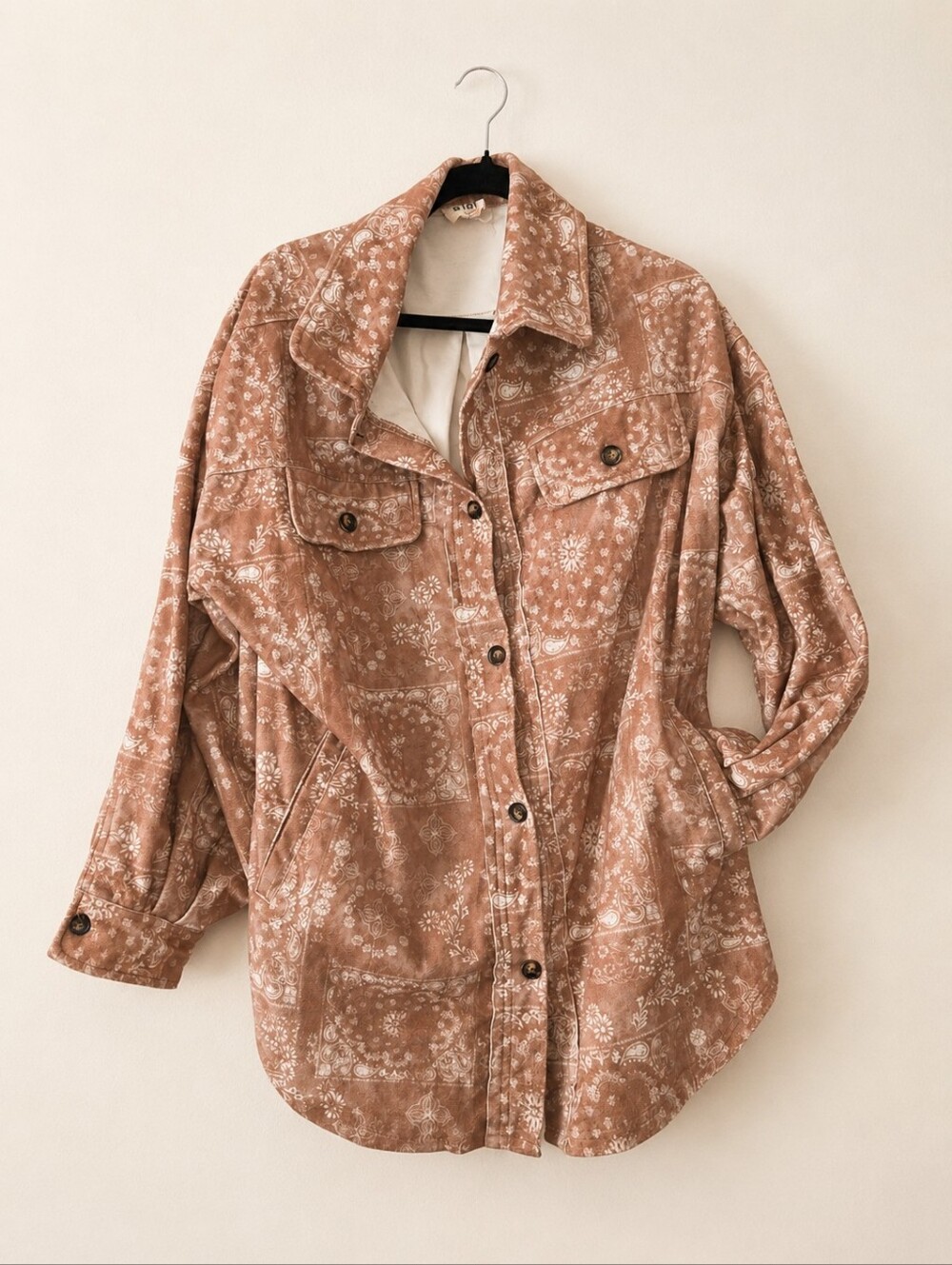 Free People-inspired boho button-down top